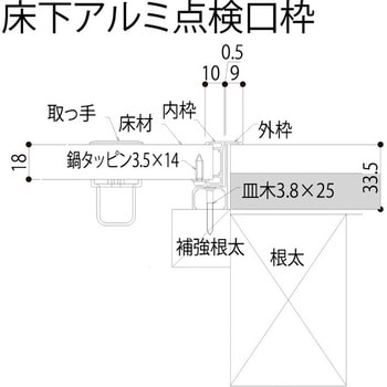 床下点検口AT フクビ化学 【通販モノタロウ】