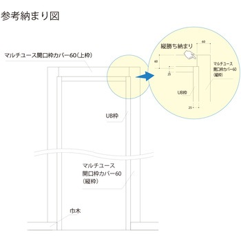 マルチユース開口枠カバー60 引戸セット フクビ化学