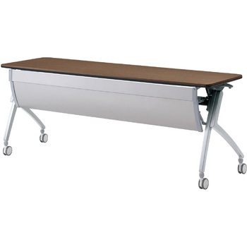 会議テーブル ルアルコ 幕板付・配線口なし・棚板付(組立サービスなし) プラス[家具]