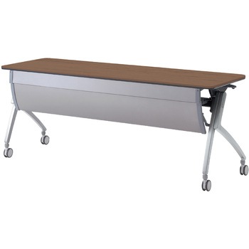 会議テーブル ルアルコ 幕板付・配線口なし・棚板付(組立サービスなし) プラス[家具]