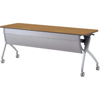 会議テーブル ルアルコ 幕板付・配線口付・棚板付(組立サービスなし) プラス[家具]