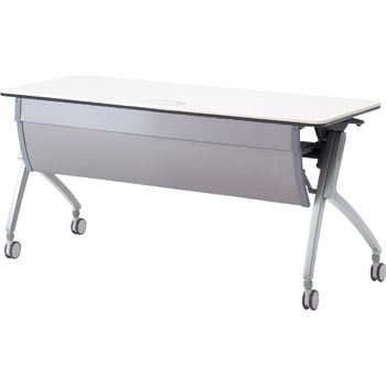 会議テーブル ルアルコ 幕板付・配線口付・棚板付(組立サービスなし) プラス[家具]