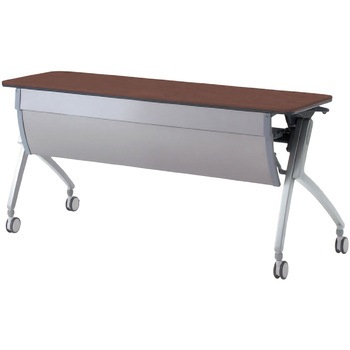 会議テーブル ルアルコ 幕板付・配線口付・棚板付(組立サービスなし) プラス[家具]