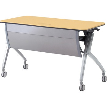 会議テーブル ルアルコ 幕板付・配線口付・棚板付(組立サービスなし) プラス[家具]