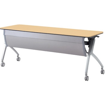 会議テーブル ルアルコ 幕板付・配線口なし・棚板付(組立サービスなし) プラス[家具]