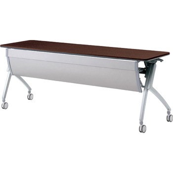 会議テーブル ルアルコ 幕板付・配線口なし・棚板付(組立サービスなし) プラス[家具]