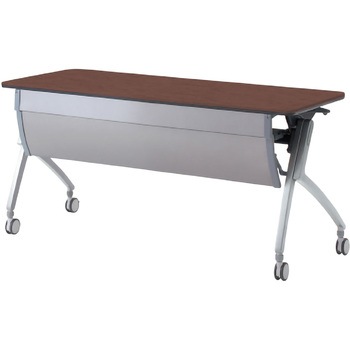 会議テーブル ルアルコ 幕板付・配線口なし・棚板付(組立サービスなし) プラス[家具]