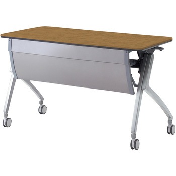 会議テーブル ルアルコ 幕板付・配線口なし・棚板付(組立サービスなし) プラス[家具]