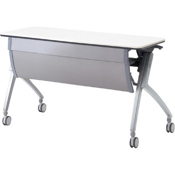 会議テーブル ルアルコ 幕板付・配線口なし・棚板付(組立サービスなし) プラス[家具]