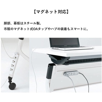 会議テーブル リネロ3 幕板付・棚板付(組立サービス付き) プラス[家具]