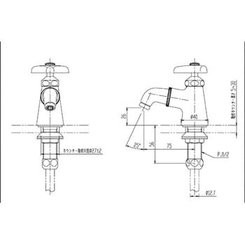 LF-1R-U 吐水口回転式立水栓(節水コマ仕様) 1個 LIXIL(INAX) 【通販