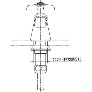 金属製ハンドル立水栓(節水コマ仕様) INAX(LIXIL)