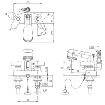 SF-25D 簡易洗髪シャワー混合水栓 LIXIL(INAX) 洗面所用 ヘア