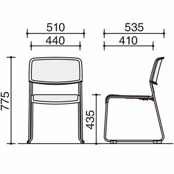 会議イス CK-890 ステンレス脚(配送・組立サービス付き) コクヨ