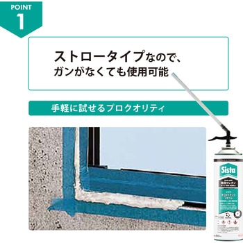 一液型発泡ウレタン シスタ ホワイトテックフォーム ストロータイプ ヘンケル