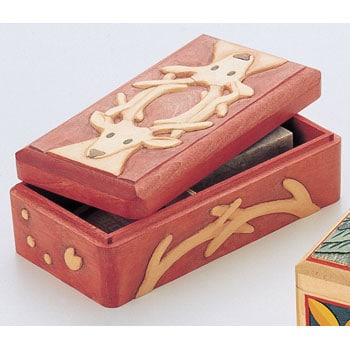 30017 木彫印かん小箱(印泥付) 1個 アーテック(学校教材・教育玩具
