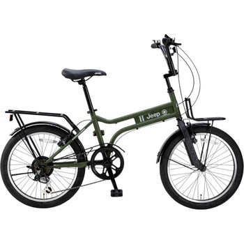 防災サイクル 20型6段変速付きミニベロ MINI VELO 2025モデル ノンパンク仕様 ※オプション前カゴ付き【完成組立品】 Jeep(ジープ)