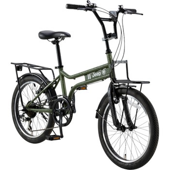 防災サイクル 20型6段変速付きミニベロ MINI VELO 2025モデル ノンパンク仕様 ※オプション前カゴ付き【完成組立品】 Jeep(ジープ)