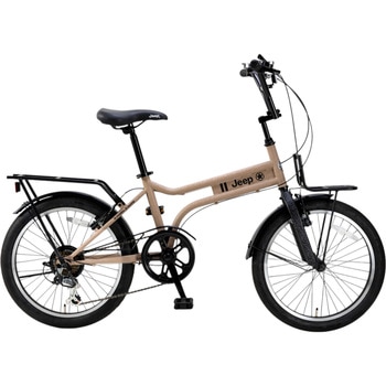防災サイクル 20型6段変速付きミニベロ MINI VELO 2025モデル ノンパンク仕様 ※オプション前カゴ付き【完成組立品】 Jeep(ジープ)