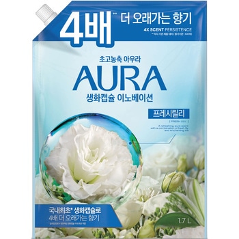 香りサフロン柔軟剤 AURA生花カプセル トイレタリージャパンインク
