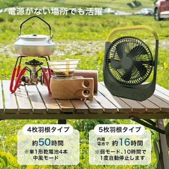 扇風機 アウトドアファン どこでもFANTASTIC ホーム&アウトドア TOPLAND