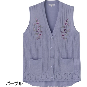 821684 ニットワンタッチテープV首ベスト 愛情介護