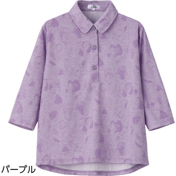 821698 7分袖ワンタッチテープポロシャツ 愛情介護