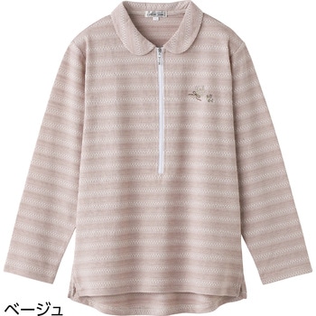 820621ロングファスナーポロシャツ 愛情介護