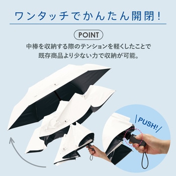 自動開閉遮光折りたたみ傘 (スムーズ収納タイプ) MARKLESS STYLE