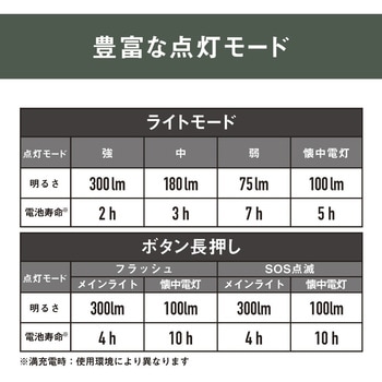 充電式マルチライト円柱型 ムサシ
