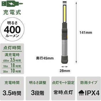 充電式マルチライト折りたたみ型 - ムサシ
