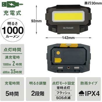 充電式マルチライト投光器型 ムサシ