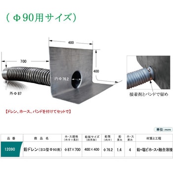 鉛ドレン ヨコ型 孫悟空ドレン