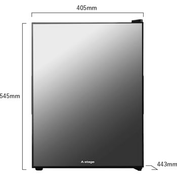 小型冷蔵庫 a-stage 40L ミラーガラス PR03A-40MG