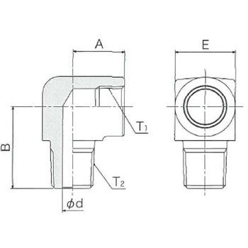 OML90高圧用オスメスエルボ 清水製作所(継手)