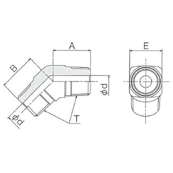PL45アダプタ(PT45°エルボ) 清水製作所(継手)