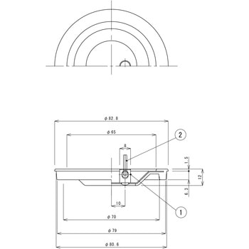 樹脂製小型ゴミ収納器付防臭排水トラップTO-197F-L用蓋 SUGICO(スギコ)