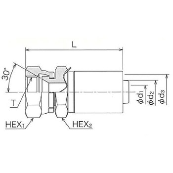 SR04(1W)口金具 鉄 - 清水製作所[継手]