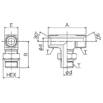 SWOT-G1-G1-W T型アダプター 清水製作所(継手)