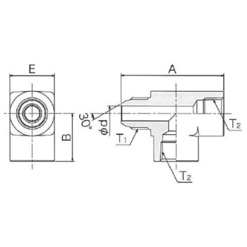 T-G2-Rc-Rc T型アダプター 清水製作所(継手)