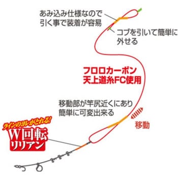 SR-16W 天糸移動仕掛 4m～5.1m OWNER(オーナーばり)