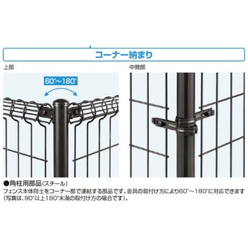イーネットフェンス 2M型 間仕切角柱部品  T80・100・120・150 YKK AP