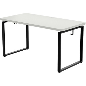 オフィスデスク ハイグレード天板 電源タップ付き 幅100/120/140cm 奥行70cm YAMAZEN(山善)