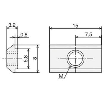 Amazon | uxcell スライドインTナット M8ネジ付き 3030シリーズ