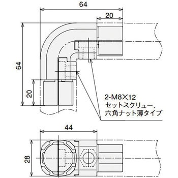 GFJ-204 アングルコネクタ インナー型 SUS(エスユウエス) グリーン