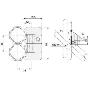 クロスコネクタ回転タイプ - SUS(エスユーエス)