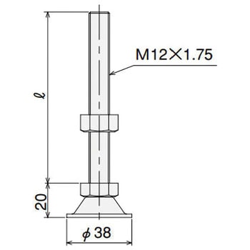 小径アジャスタ M12-100T SUS(エスユーエス)