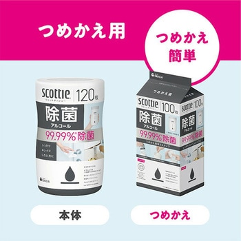 スコッティ ウェットティッシュ 除菌 アルコール つめかえ用 日本製紙クレシア