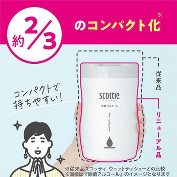 スコッティ ウェットティッシュ 除菌 アルコール つめかえ用 日本製紙クレシア