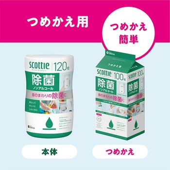 スコッティ ウェットティッシュ 除菌 ノンアルコール つめかえ用 日本製紙クレシア